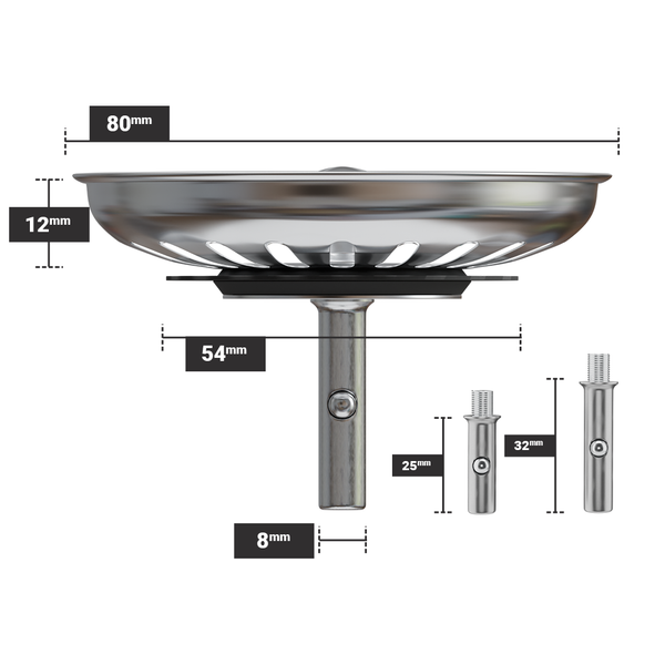 80 mm Kitchen Sink Strainer