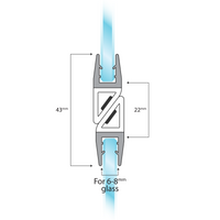 Magnetic Shower Door Seal 200 cm