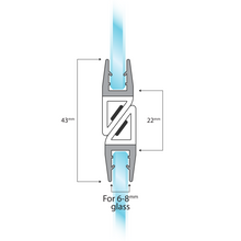 Verticale Doucheafdichting met Magnetische Sluiting 200cm 
