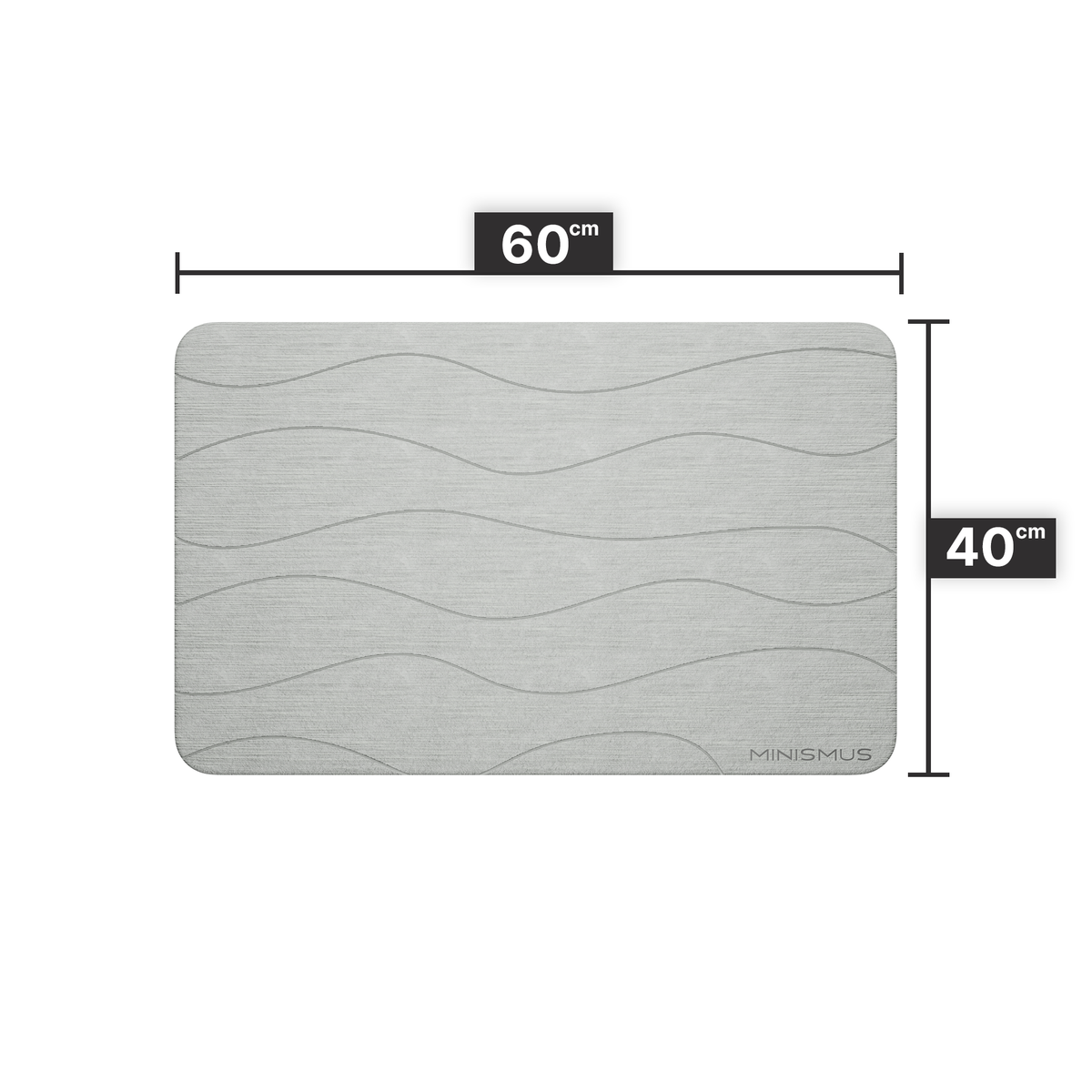 Tapis de bain en diatomite à séchage rapide - 60x40cm