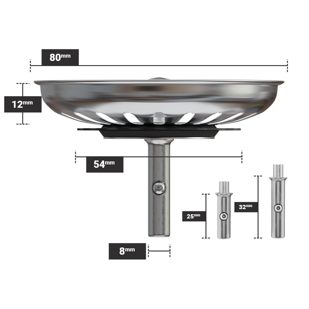 80 mm Scolapiatti per Lavello da Cucina