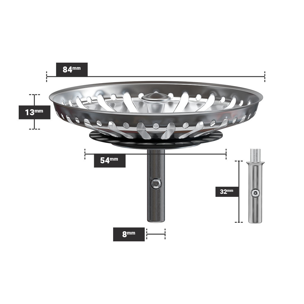 84 mm Évier de cuisine filtre