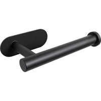 5-teiliges schwarzes WC-Set - Selbstklebender Ersatzrollenhalter & freistehender Toilettenpapierhalter für 5 Rollen - WC-Bürstenhalter, Mülleimer & Wandhaken
