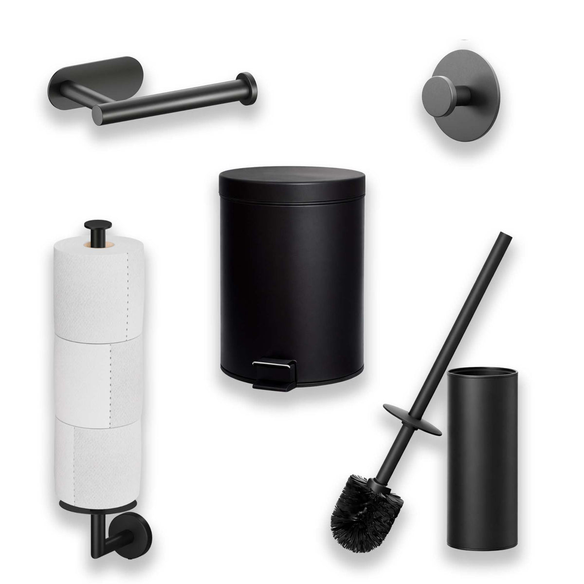 5 piece Toilet Accessories Set