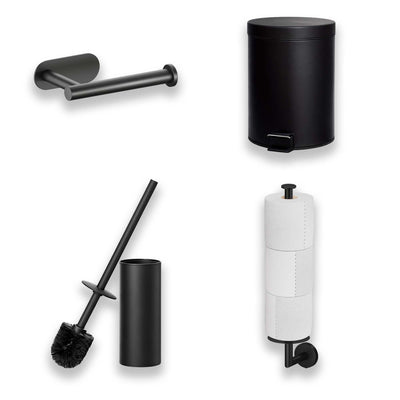 4-delige toilet accessoires set