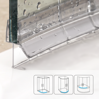 Halfronde douchestrip met waterkering, 2 × 100 cm, voor glas 6 tot 8 mm