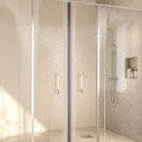 Magnetische douchedeurstrip, 2 × 200 cm, voor glas 6 tot 8 mm, voor 90 en 180 graden sluiting