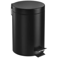 5-teiliges schwarzes WC-Set - Selbstklebender Ersatzrollenhalter & freistehender Toilettenpapierhalter für 5 Rollen - WC-Bürstenhalter, Mülleimer & Wandhaken