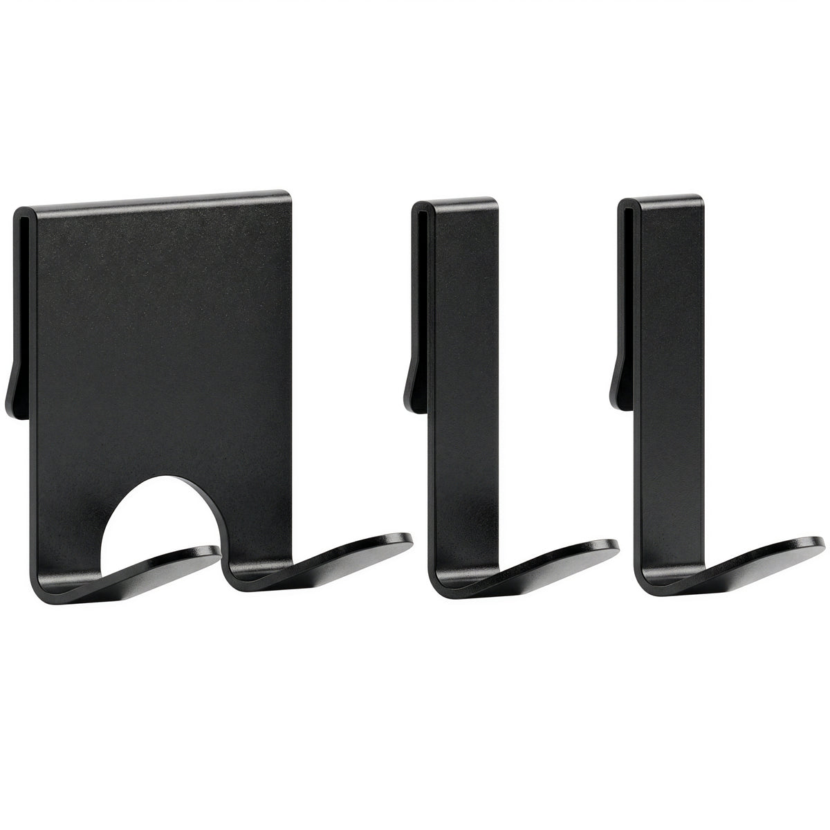 Set di Ganci Extra per Cestello Doccia - Porta Rasoio e 2 Ganci a J, Nero