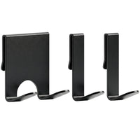 Set di Ganci Extra per Cestello Doccia - Porta Rasoio e 2 Ganci a J, Nero