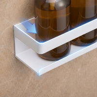 Étagère de douche 30 × 9 × 7 cm en acier inoxydable avec 3 options de montage