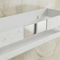 Étagère de douche 30 × 9 × 7 cm en acier inoxydable avec 3 options de montage