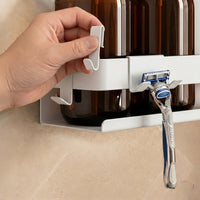 Étagère de douche 30 × 9 × 7 cm en acier inoxydable avec 3 options de montage