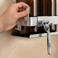 Étagère de douche 30 × 9 × 7 cm en acier inoxydable avec 3 options de montage
