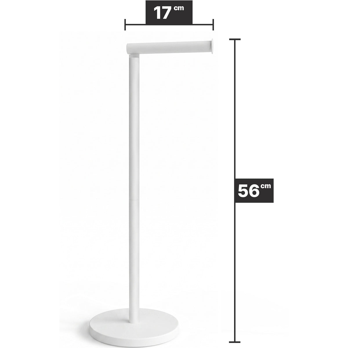 Porte papier toilette sur pied pour 5 rouleaux, base lestée