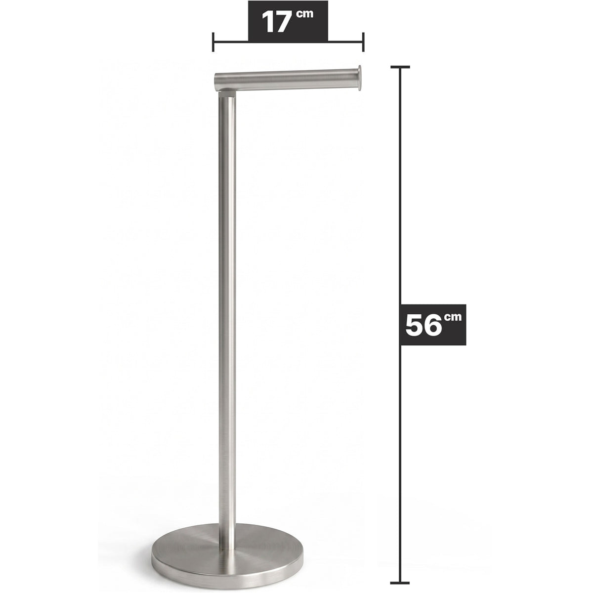 Porte papier toilette sur pied pour 5 rouleaux, base lestée