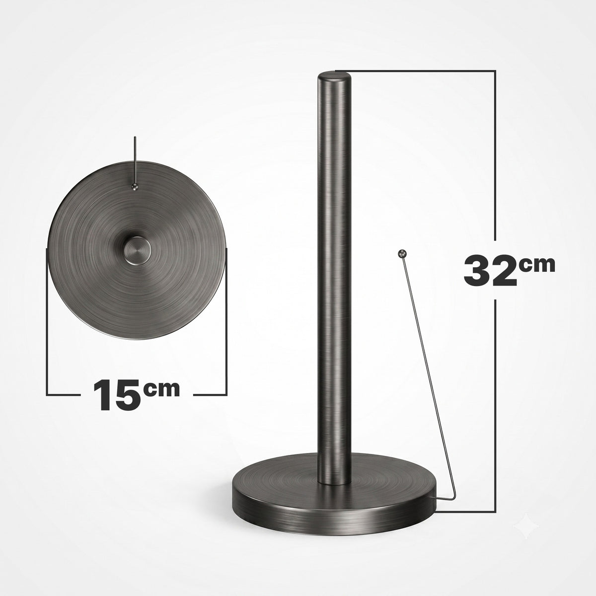 Gunmetal - Paper Towel Holder