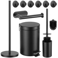 5-Piece Black Toilet Set