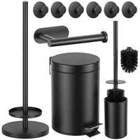 5-Piece Black Toilet Set