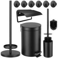 5-Piece Black Toilet Set