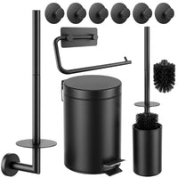 5-Piece Black Toilet Set