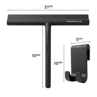 Douchewisser 21 cm met deurhaak, siliconen blad met stalen kern