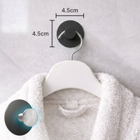 Wall Hook Round Base Black – Self Adhesive Set of 6