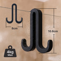 Set da 2 ganci doccia doppi in silicone