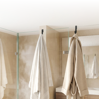 Shower Door Hook 2-Pack with Silicone Coating