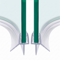 Guarnizione Curva per Doccia con Fermacqua – 2x 1 Metro per Porte in Vetro da 6-8mm