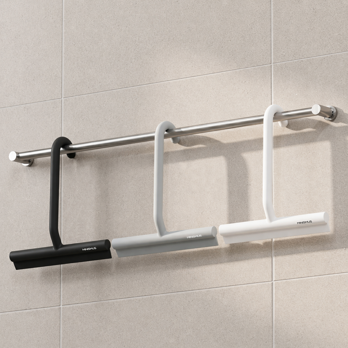 Duschabzieher 21cm mit Haken und Silikonblatt
