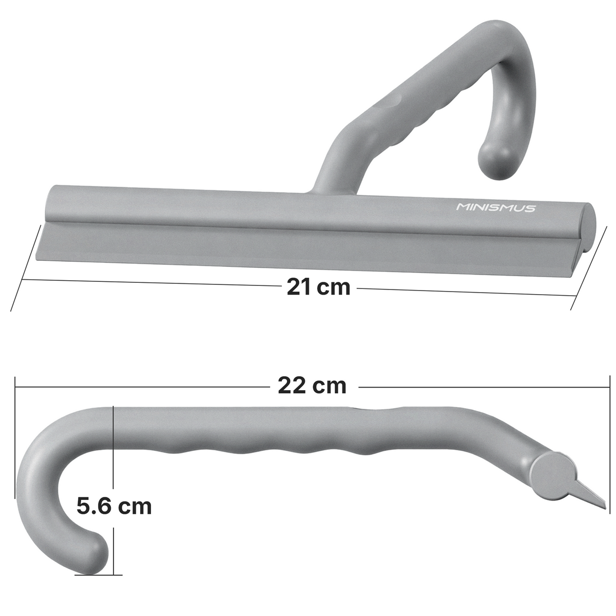 Duschabzieher 21cm mit Haken und Silikonblatt