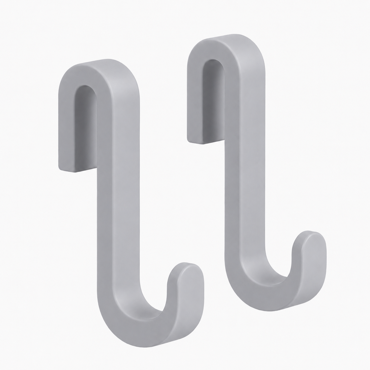 Crochets de porte de douche avec revêtement en silicone, lot de 2, pour verre de 6 à 10 mm