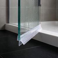 Joint de douche avec arrêt d'eau - 2x 1 mètre pour portes en verre de 6-8 mm