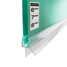 Doucheafdichting met Waterkering – 2x 1 Meter voor 6-8mm Glazen Deuren