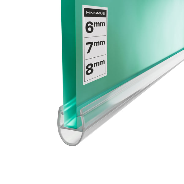 Douchedeurafdichting D-Profiel – 2x 1 Meter voor 6-8mm 
