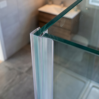 Vertikale Duschdichtung F-Profil 2×200 cm – Für 6–8 mm Glas