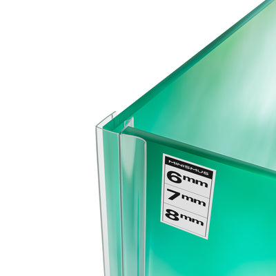 Vertical Shower Door Seal F-Profile 200 cm