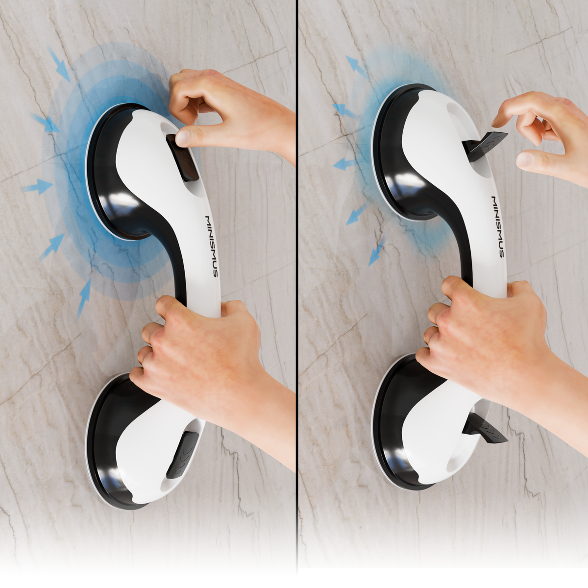 Suction Cup Bathroom Handle - 2 Pack
