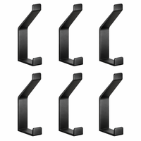 Dual Hook Wall Mount 6-Pack, Aluminum Design