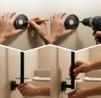 Supporto per carta igienica da parete per 3 rotoli extra