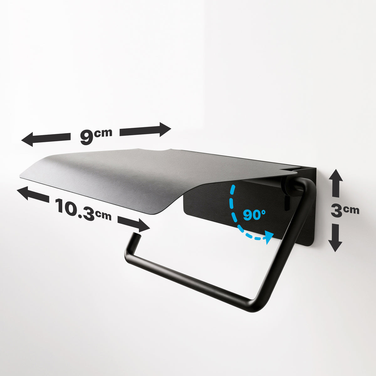 Wall mounted toilet paper holder with protective cover