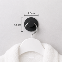 Selbstklebende Edelstahl-Wandhaken mit runder Basis, 6er-Set, bis 5 kg