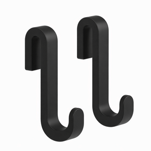 Crochets de porte de douche avec revêtement en silicone, lot de 2, pour verre de 6 à 10 mm