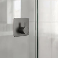 Wall Hook Square Base Black – Self Adhesive Set of 6