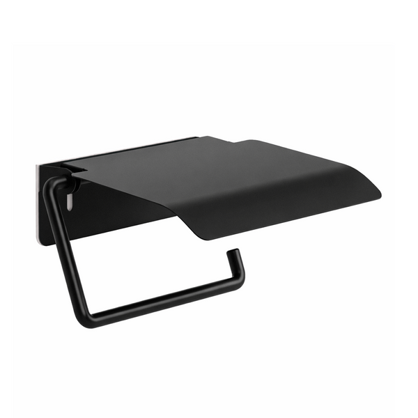 Wall mounted toilet paper holder with protective cover