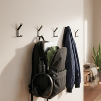 Dual Hook Wall Mount 6-Pack, Aluminum Design