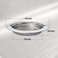 Goede kwaliteit gootsteen zeef met handvat, roestvrij staal