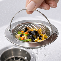 Goede kwaliteit gootsteen zeef met handvat, roestvrij staal