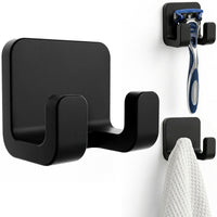 Silicone Razor Holder with Wall Adhesive, Space-Saving Design